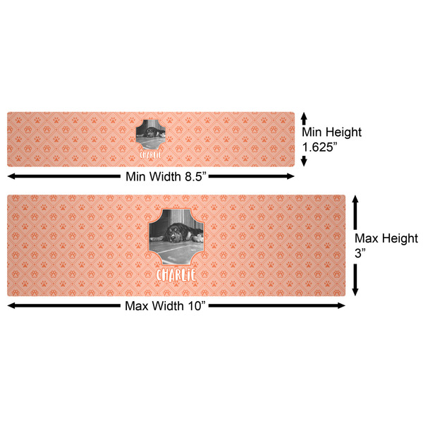 Pet Photo Water Bottle Labels w/ Dimensions