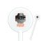 Pet Photo 5.5" Round Plastic Stir Sticks - White - Double Sided