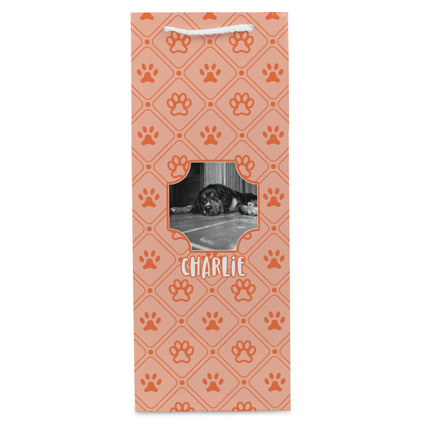 Pet Photo Wine Gift Bag - Matte - Front
