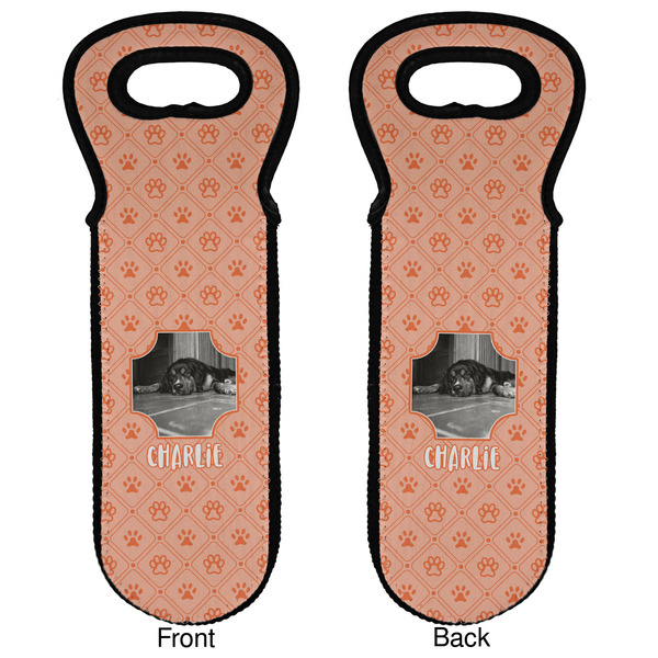 Pet Photo Wine Tote Front & Back