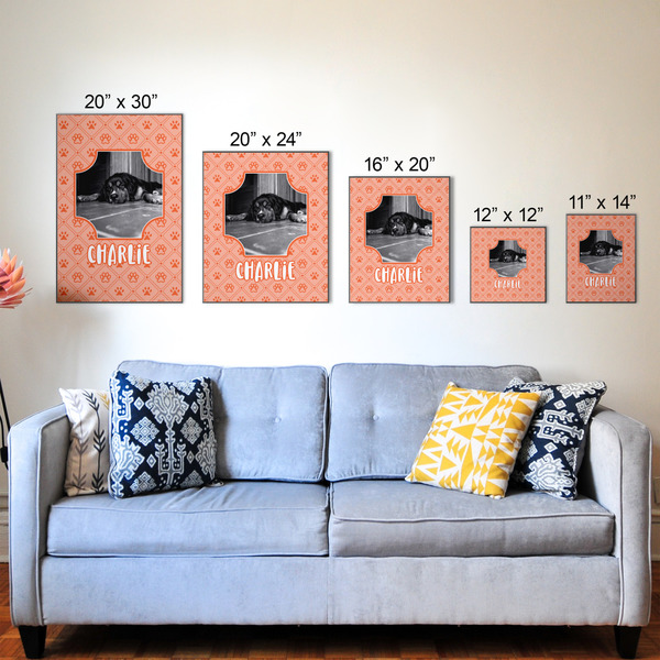 Pet Photo Wood Prints - Size Comparison
