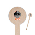Pet Photo 4" Round Wooden Food Picks - Double Sided