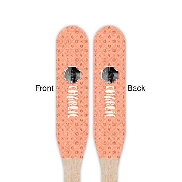 Pet Photo Wooden Food Pick - Paddle - Double Sided - Front & Back
