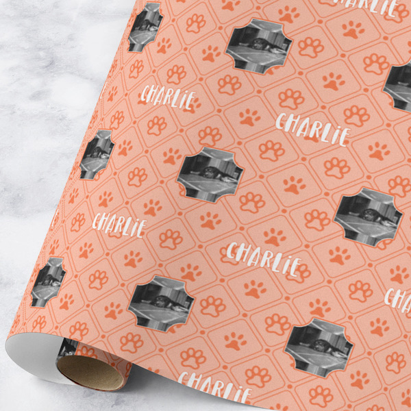 Custom Pet Photo Wrapping Paper Roll - Large - Matte