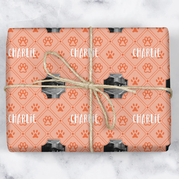 Pet Photo Wrapping Paper Roll - Matte - Wrapped Box