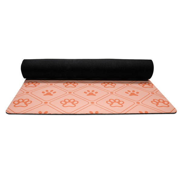 Pet Photo Yoga Mat Rolled up Black Rubber Backing