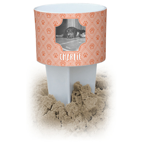 Custom Pet Photo Beach Spiker Drink Holder (Personalized)