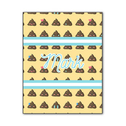 Poop Emoji Wood Print - 11x14 (Personalized)