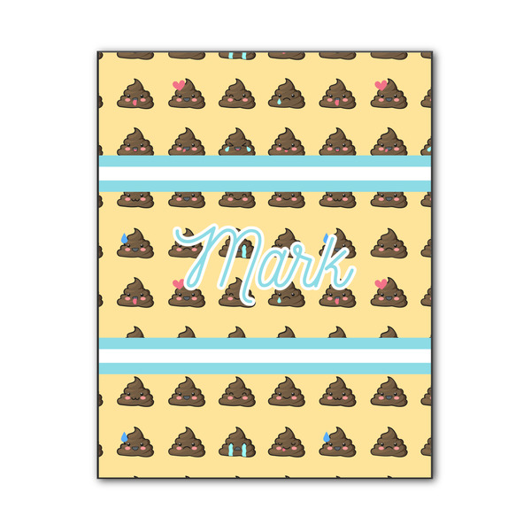 Custom Poop Emoji Wood Print - 11x14 (Personalized)
