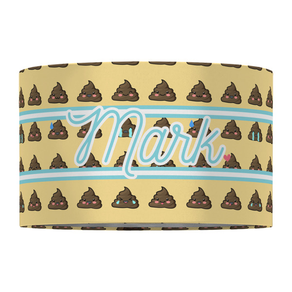 Poop Emoji 12" Drum Lampshade - FRONT (Fabric)