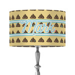 Poop Emoji 12" Drum Lamp Shade - Fabric (Personalized)
