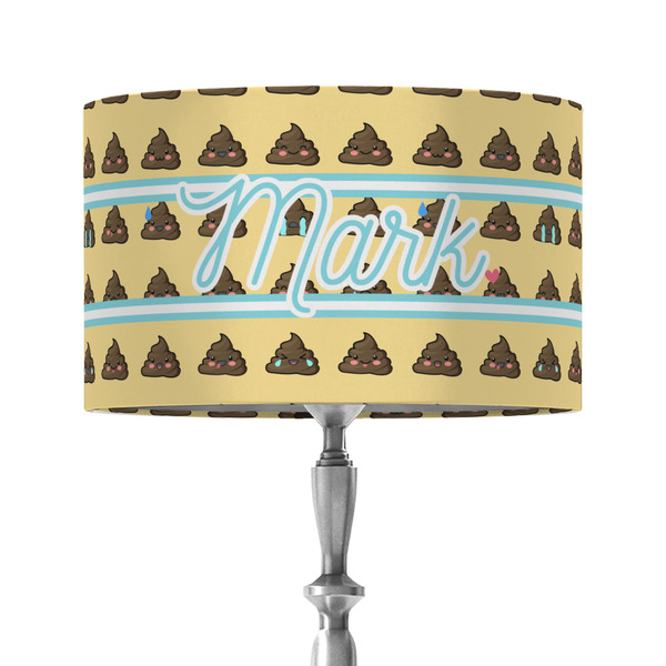Custom Poop Emoji 12" Drum Lamp Shade - Fabric (Personalized)