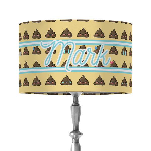 Poop Emoji 12" Drum Lampshade - ON STAND (Fabric)