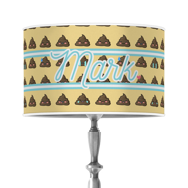 Custom Poop Emoji 12" Drum Lamp Shade - Poly-film (Personalized)