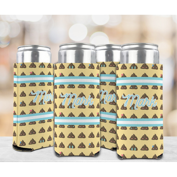 Poop Emoji 12oz Tall Can Sleeve - Set of 4 - LIFESTYLE