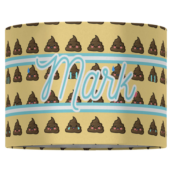 Poop Emoji 16" Drum Lampshade - FRONT (Fabric)