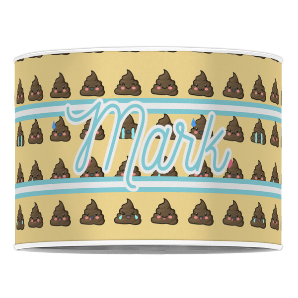 Poop Emoji 16" Drum Lampshade - FRONT (Poly Film)
