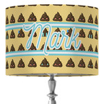 Poop Emoji 16" Drum Lamp Shade - Fabric (Personalized)