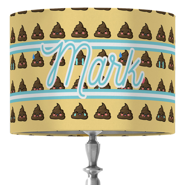 Custom Poop Emoji 16" Drum Lamp Shade - Fabric (Personalized)