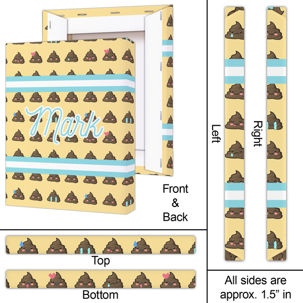 Poop Emoji 16x20 - Canvas Print - Approval