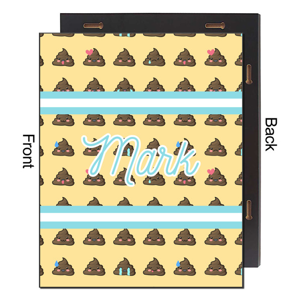 Poop Emoji 16x20 Wood Print - Front & Back View