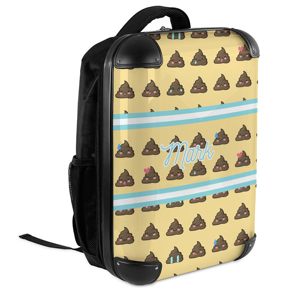 Poop Emoji 18" Hard Shell Backpacks - ANGLED VIEW