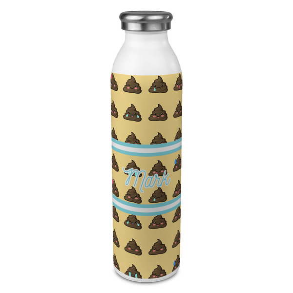 Custom Poop Emoji 20oz Stainless Steel Water Bottle - Full Print (Personalized)