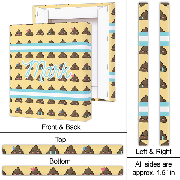 Poop Emoji 20x24 - Canvas Print - Approval