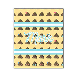 Poop Emoji Wood Print - 20x24 (Personalized)