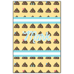 Poop Emoji Wood Print - 20x30 (Personalized)