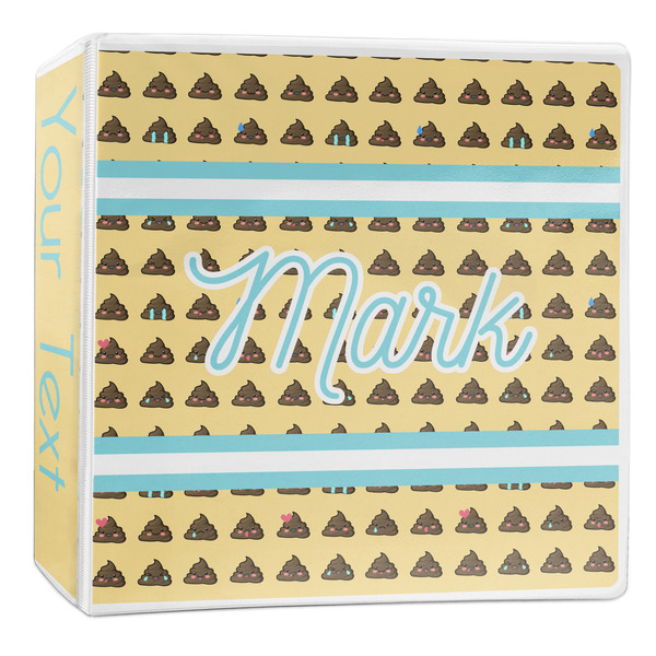 Custom Poop Emoji 3-Ring Binder - 2 inch (Personalized)