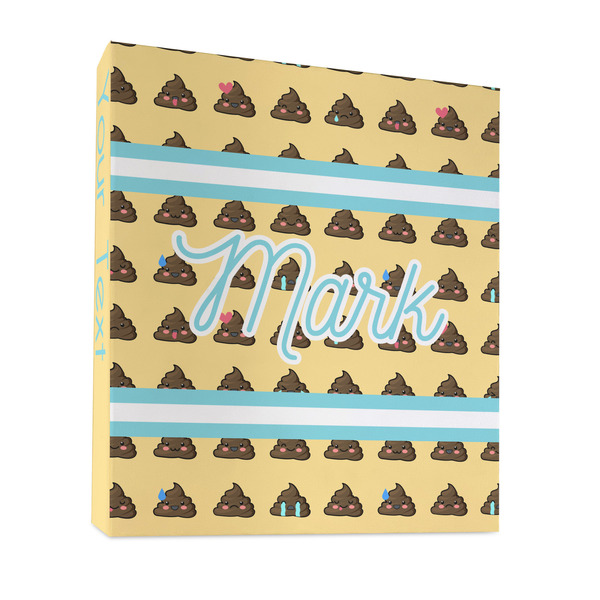 Poop Emoji 3 Ring Binders - Full Wrap - 1" - FRONT