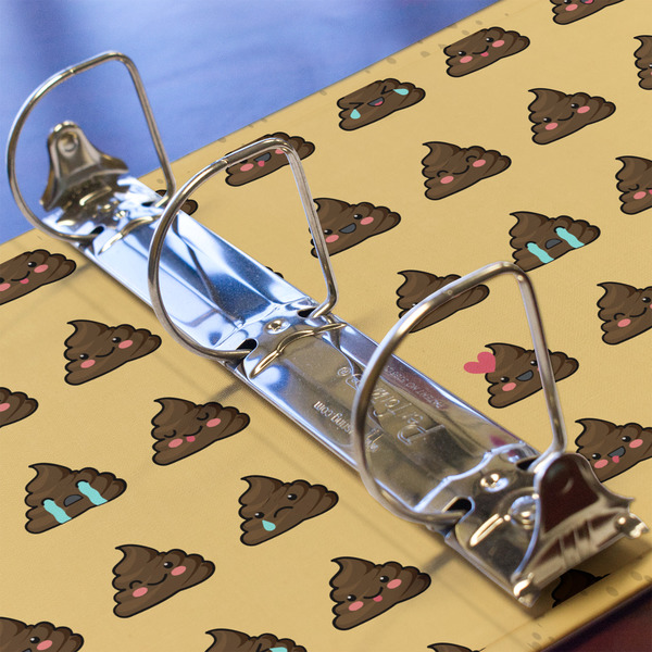 Poop Emoji 3 Ring Binders - Full Wrap - 2" - DETAIL