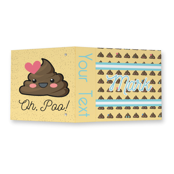 Poop Emoji 3 Ring Binders - Full Wrap - 2" - OPEN OUTSIDE
