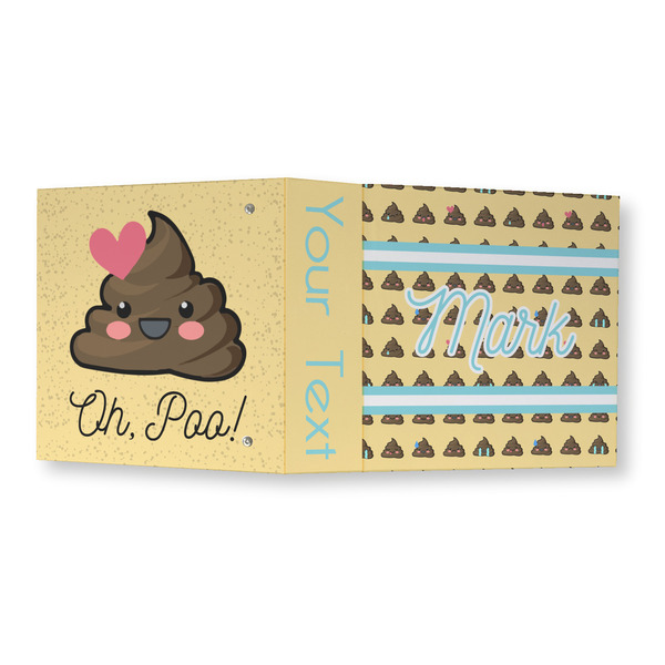 Poop Emoji 3 Ring Binders - Full Wrap - 3" - OPEN OUTSIDE