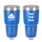 Poop Emoji 30 oz Stainless Steel Tumbler - Royal Blue - Double-Sided (Personalized)