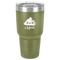 Poop Emoji 30 oz Stainless Steel Tumbler - Olive - Single-Sided (Personalized)