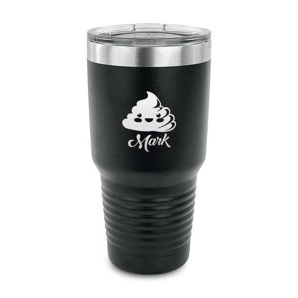 Custom Poop Emoji 30 oz Stainless Steel Tumbler (Personalized)