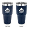 Poop Emoji 30 oz Stainless Steel Tumbler - Navy - Double Sided (Personalized)