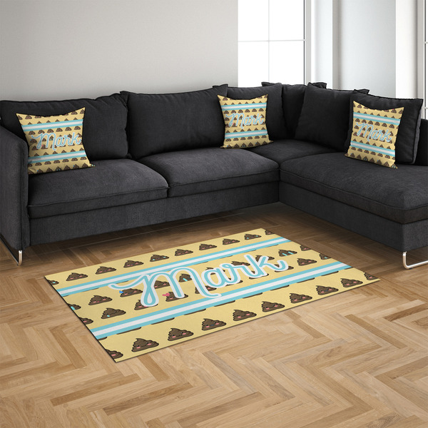 Poop Emoji 4'x6' Indoor Area Rugs - IN CONTEXT