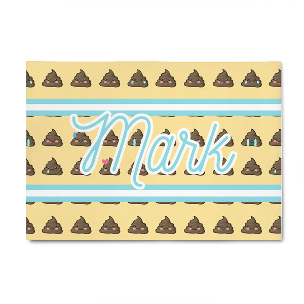 Custom Poop Emoji 4' x 6' Indoor Area Rug (Personalized)