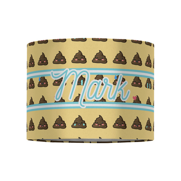 Poop Emoji 8" Drum Lampshade - FRONT (Fabric)