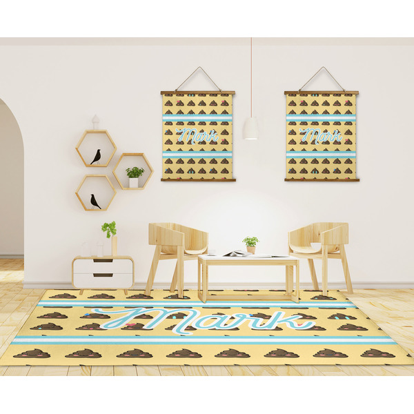 Poop Emoji 8'x10' Indoor Area Rugs - IN CONTEXT