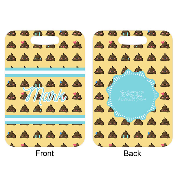 Poop Emoji Aluminum Luggage Tag (Front + Back)