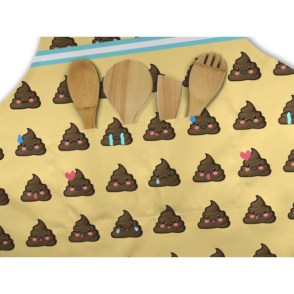 Poop Emoji Apron - Pocket Detail with Props