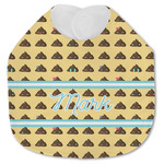 Poop Emoji Jersey Knit Baby Bib w/ Name or Text