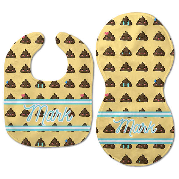 Poop Emoji Baby Bib & Burp Set - Approval (new bib & burp)