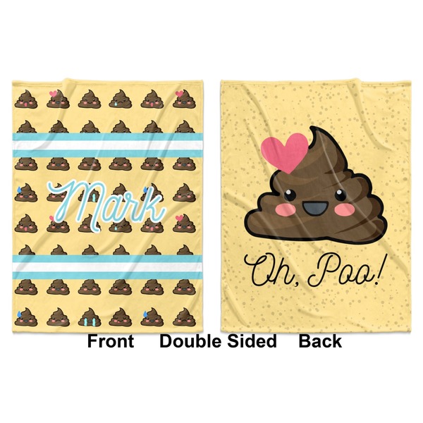 Poop Emoji Baby Blanket (Double Sided - Printed Front and Back)
