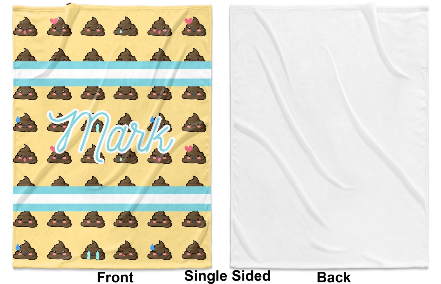 Poop Emoji Blanket (Personalized) YouCustomizeIt