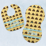 Poop Emoji Baby Bib & Burp Set w/ Name or Text